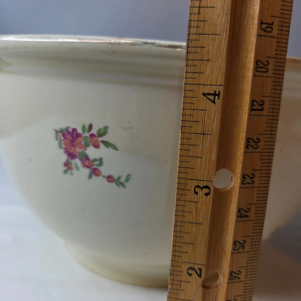 Vtg Kitchen Kraft Priscilla OvenServe USA Floral Ceramic Mixing Bowl 9